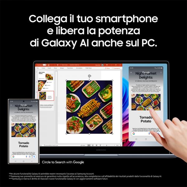 Samsung Galaxy Book4 Edge Laptop, Elite X, 16GB RAM, 512GB SSD, 14" Super AMOLED, Windows 11 Home, Sapphire Blue [NP940XMA-KB1IT]