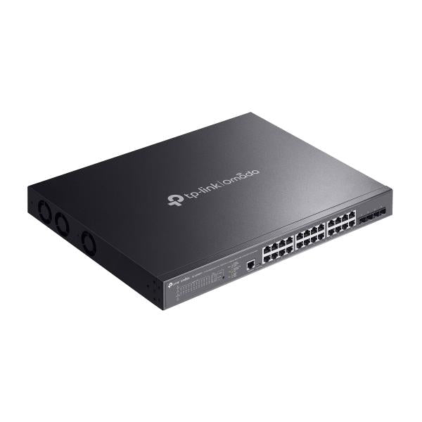 TP-Link - SG3428XMPP - Omada 24-Port Gigabit and 4-Port 10GE SFP+ L2+ Managed Switch with 16-Port PoE+ & 8-Port PoE++, 16 Gigabit PoE+ Ports, 8 Gigabit PoE++ Ports (up to 90 W/port), 4 10G SFP+ Slo [SG3428XMPP]