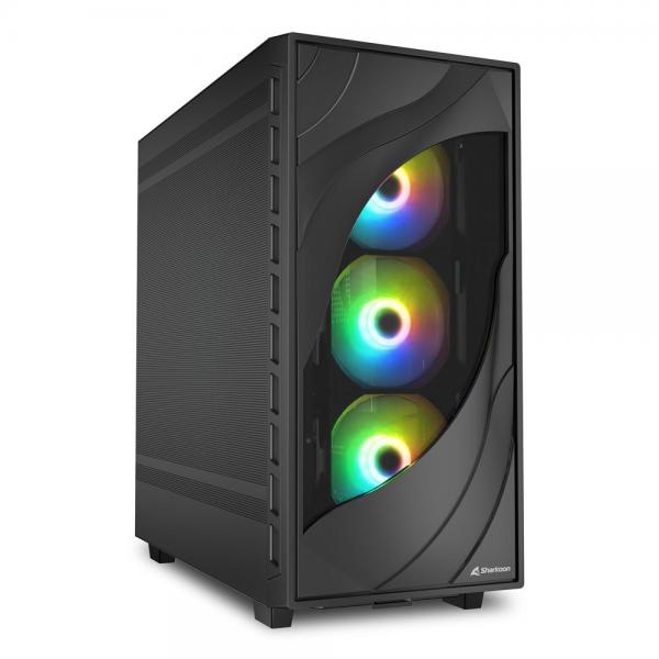 Sharkoon REBEL C80M RGB Midi Tower Nero [REBELC80MRGB]