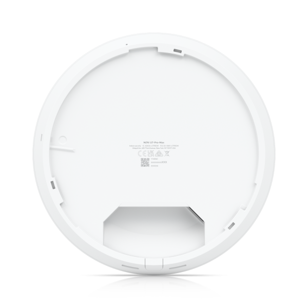 Ubiquiti - U7-Pro-Max - Wall/Ceiling Mount Tri-Band Wi-Fi 7 Access Point, 1x 1/2.5Gbps RJ45 port, 688 Mbps at 2.4GHz (2x2) + 8648 Mbps at 5GHz (4x4) + 5765 Mbps at 6GHz (2x2) [U7-Pro-Max]