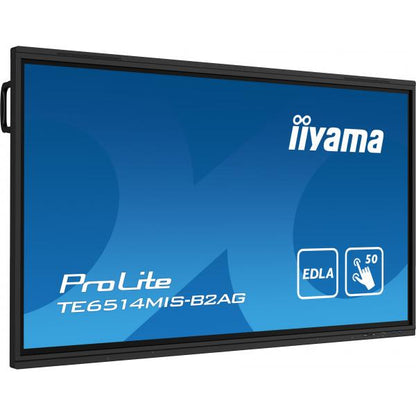 iiyama PROLITE TE6514MIS-B2AG Pannello piatto per segnaletica digitale 165,1 cm (65") LCD Wi-Fi 435 cd/m 4K Ultra HD Nero Touch screen Processore integrato Android 24/7 [TE6514MIS-B2AG]