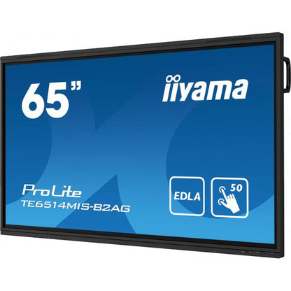 iiyama PROLITE TE6514MIS-B2AG Pannello piatto per segnaletica digitale 165,1 cm (65") LCD Wi-Fi 435 cd/m 4K Ultra HD Nero Touch screen Processore integrato Android 24/7 [TE6514MIS-B2AG]