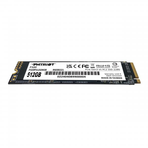PATRIOT SSD P320 512GB M.2280 PCI-E R/W 3000/2200MB/S [P320P512GM28]