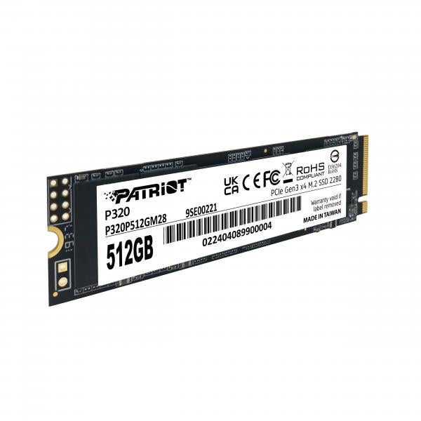 PATRIOT SSD P320 512GB M.2280 PCI-E R/W 3000/2200MB/S [P320P512GM28]