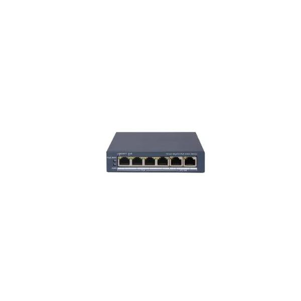 HIKVISION SWITCH L2, SMART MANAGED, 4 GIGABIT RJ45 POE PORTS, 2 GIGABIT RJ45 PORT, 802.3AF/AT, POE P [DS-3E1506P-EI/M]