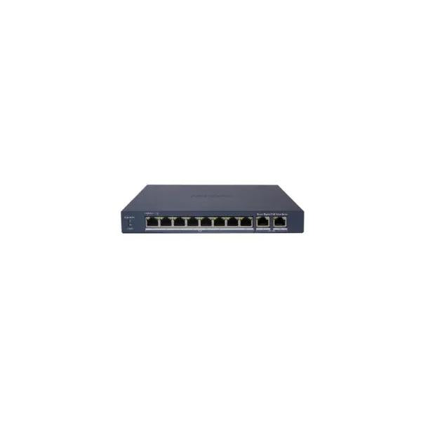 HIKVISION SWITCH L2, SMART MANAGED, 8 GIGABIT RJ45 POE PORTS, 2 GIGABIT RJ45 PORT, 802.3AF/AT, POE P [DS-3E1510P-EI/M]