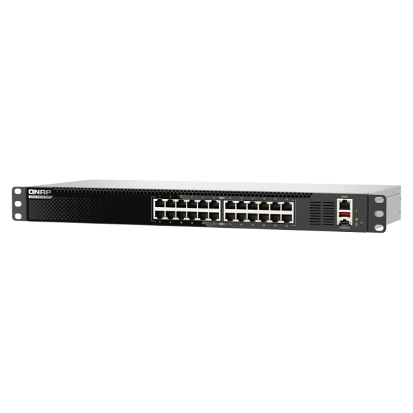 QNAP QSW-M3224-24T switch di rete Gestito L3 10G Ethernet (100/1000/10000) 1U Nero, Argento [QSW-M3224-24T]