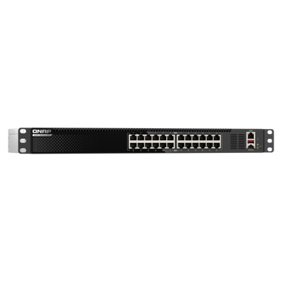 QNAP QSW-M3224-24T switch di rete Gestito L3 10G Ethernet (100/1000/10000) 1U Nero, Argento [QSW-M3224-24T]