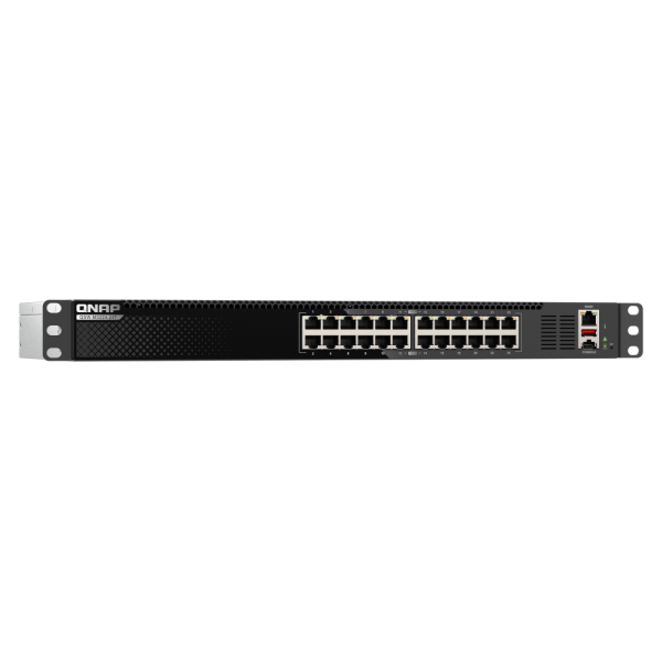 QNAP QSW-M3224-24T switch di rete Gestito L3 10G Ethernet (100/1000/10000) 1U Nero, Argento [QSW-M3224-24T]