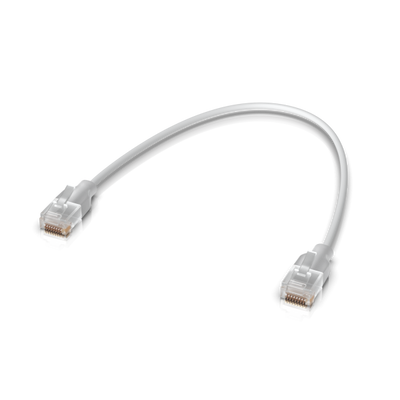 Ubiquiti - UniFi Etherlighting Patch Cable, Nano-thin patch cable with 2.5 GbE support designed to show Etherlighting effect - 0.3M [UACC-Cable-Patch-EL-0.3M-W]