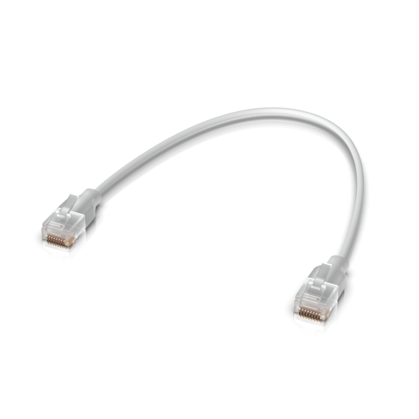 Ubiquiti - UniFi Etherlighting Patch Cable, Nano-thin patch cable with 2.5 GbE support designed to show Etherlighting effect - 0.3M [UACC-Cable-Patch-EL-0.3M-W]