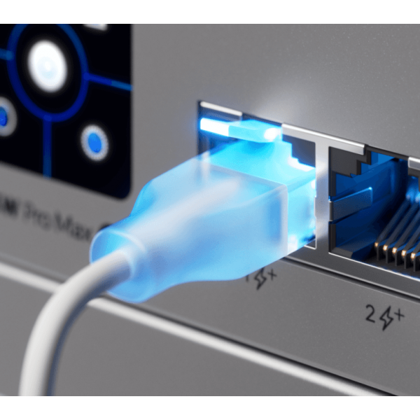 Ubiquiti - UniFi Etherlighting Patch Cable, Nano-thin patch cable with 2.5 GbE support designed to show Etherlighting effect - 0.3M [UACC-Cable-Patch-EL-0.3M-W]