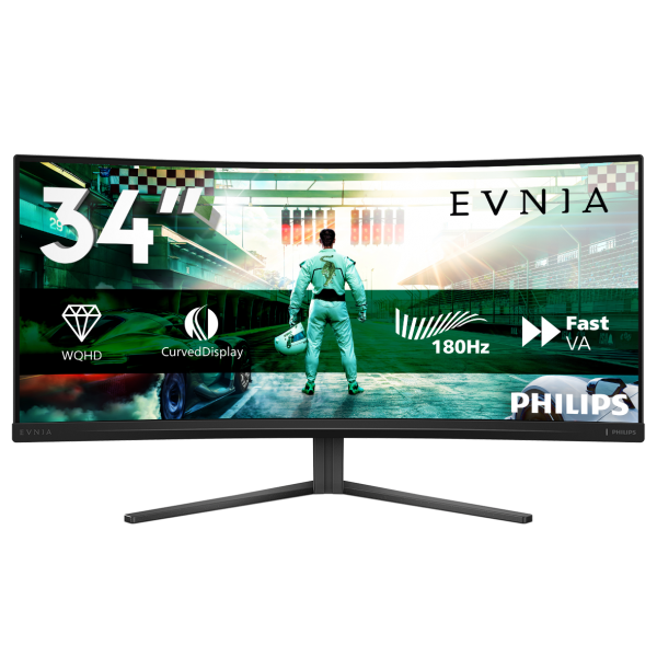 PHILIPS MONITOR GAMING CURVO 34 W-LED Fast VA 21:9 WQHD 0,5MS 180HZ 300 CDM, Adobe RGB 90, DP/HDMI [34M2C3500L/00]