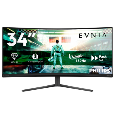 PHILIPS MONITOR GAMING CURVO 34 W-LED Fast VA 21:9 WQHD 0,5MS 180HZ 300 CDM, Adobe RGB 90, DP/HDMI [34M2C3500L/00]