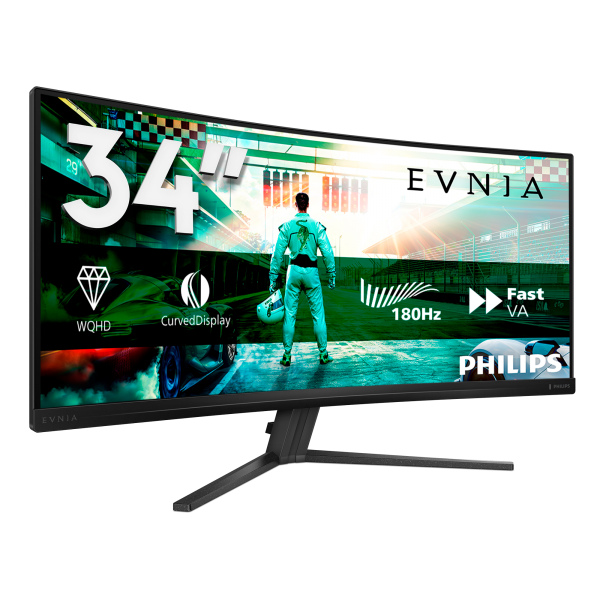 PHILIPS MONITOR GAMING CURVO 34 W-LED Fast VA 21:9 WQHD 0,5MS 180HZ 300 CDM, Adobe RGB 90, DP/HDMI [34M2C3500L/00]