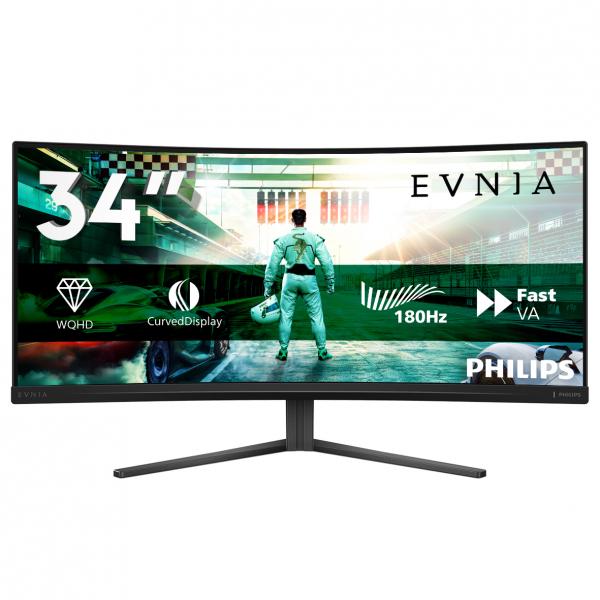 PHILIPS MONITOR GAMING CURVO 34 W-LED Fast VA 21:9 WQHD 0,5MS 180HZ 300 CDM, Adobe RGB 90, DP/HDMI [34M2C3500L/00]