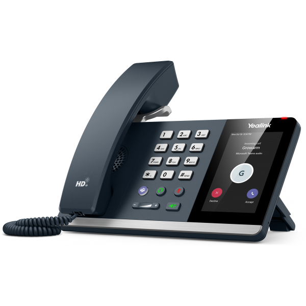 Yealink MP54 Edition 2 - Teams Edition IP phone - Black - Wired handset - Wi-Fi [1301215]