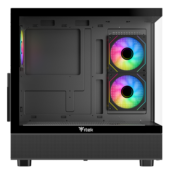 ITEK CASE SHOWBUI 42B, GAMING TOWER, ATX, 3X12CM ARGB FAN, 2XUSB3, TYPE-C, SIDE FRONT PANEL TEMP G [ITGCASB42B]
