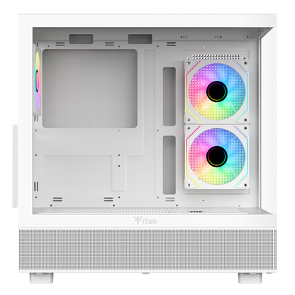 ITEK CASE SHOWBUI 42W, GAMING TOWER, ATX, 3X12CM ARGB FAN, 2XUSB3, TYPE-C, SIDE FRONT PANEL TEMP [ITGCASB42W]
