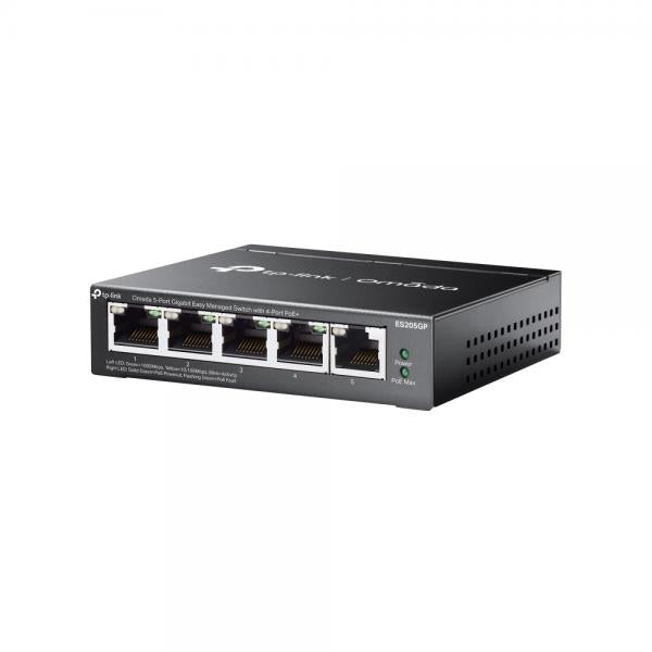 TP-Link Omada ES205GP switch di rete Gestito Gigabit Ethernet (10/100/1000) Supporto Power over Ethernet (PoE) Nero [ES205GP]