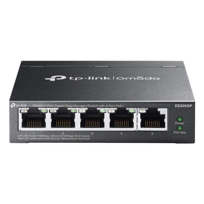 TP-Link Omada ES205GP switch di rete Gestito Gigabit Ethernet (10/100/1000) Supporto Power over Ethernet (PoE) Nero [ES205GP]