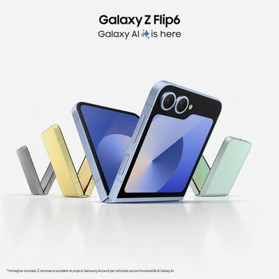 Samsung Galaxy Z Flip6 Smartphone AI, 256GB, RAM 12GB, Display 3,4" SAMOLED/6,7" Dynamic AMOLED 2X, Blue [SM-F741BLBGEUE] - ITPartners