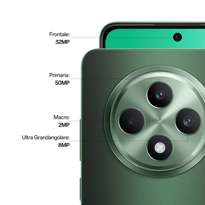 OPPO Reno12 F 5G AI Smartphone, Tripla fotocamera 50+8+2MP, Selfie 32MP, Display 6.67 120HZ AMOLED FHD+, 5000mAh, RAM 8GB(Esp4GB/6GB/8GB)+ROM 256GB, [Versione Italia], Olive Green [0116100287] - ITPartners
