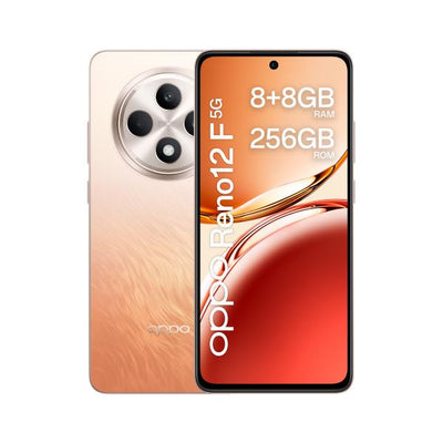 OPPO Reno12 F 5G AI Smartphone, Tripla fotocamera 50+8+2MP, Selfie 32MP, Display 6.67 120HZ AMOLED FHD+, 5000mAh, RAM 8GB(Esp4GB/6GB/8GB)+ROM 256GB, [Versione Italia], Amber Orange [0116110287] - ITPartners