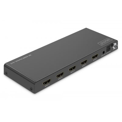 Digitus 4x1 HDMI Switch - 8K - 60Hz (4:4:4) - Toslink - Stereo - EDID Control - Black [DS-55335]