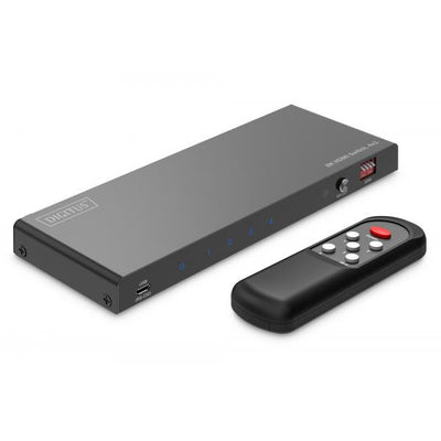 Digitus 4x1 HDMI Switch - 8K - 60Hz (4:4:4) - Toslink - Stereo - EDID Control - Black [DS-55335]