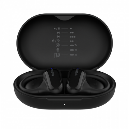 Belkin SoundForm ClearFit Auricolare True Wireless Stereo (TWS) A clip Chiamate/Musica/Sport/Tutti i giorni Bluetooth Nero [AUC013CTBK]