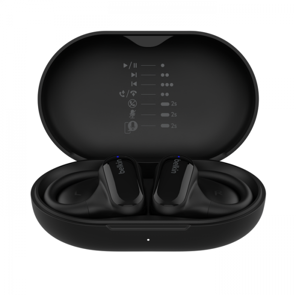 Belkin SoundForm ClearFit Auricolare True Wireless Stereo (TWS) A clip Chiamate/Musica/Sport/Tutti i giorni Bluetooth Nero [AUC013CTBK]