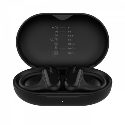 Belkin SoundForm ClearFit Auricolare True Wireless Stereo (TWS) A clip Chiamate/Musica/Sport/Tutti i giorni Bluetooth Nero [AUC013CTBK]