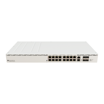 MikroTik, CRS320-8P-8B-4S+RM, Cloud Router Switch 320-8P-8B-4S+RM with dual-core 800 MHz CPU, 256 MB RAM, 98DX226S switch chip, 17 x Gigabit Eth ports (8 x 802.3af/at, 8 x 802.3bt PoE-out), 4 x 10G SF [CRS320-8P-8B-4S+RM]