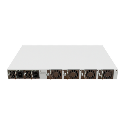 MikroTik, CRS520-4XS-16XQ-RM, Cloud Router Switch 520-4XS-16XQ-RM with Quad-Core AL52400 2 GHz CPU, 4 GB RAM, 98CX8410 switch chip, 2 x 10G Eth ports, 4 x 25G SFP28 ports, 16 x 100G QSFP28 ports, Rou [CRS520-4XS-16XQ-RM]