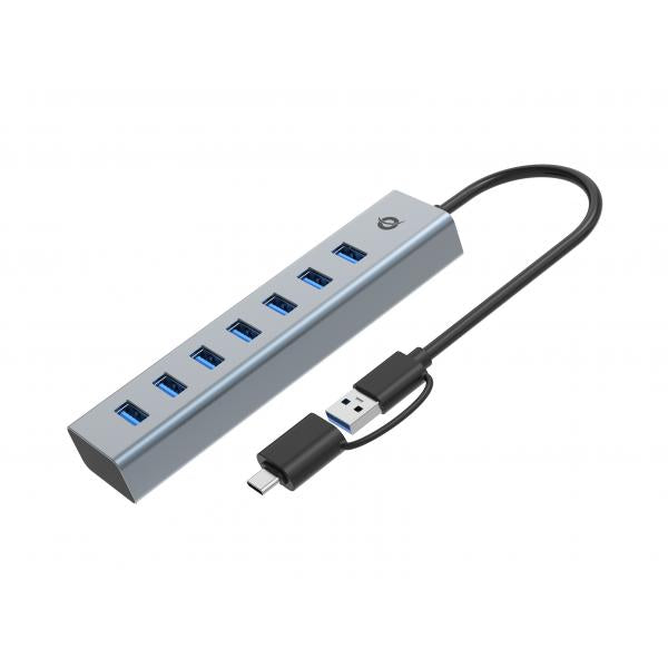 Conceptronic 7-Port USB 3.0 Hub with Power Adapter - 5Gbps - USB-A x 7 [HUBBIES21GP]