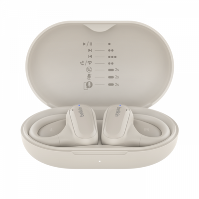 Belkin SoundForm ClearFit Auricolare True Wireless Stereo (TWS) A clip Chiamate/Musica/Sport/Tutti i giorni Bluetooth Sabbia [AUC013CTSA]