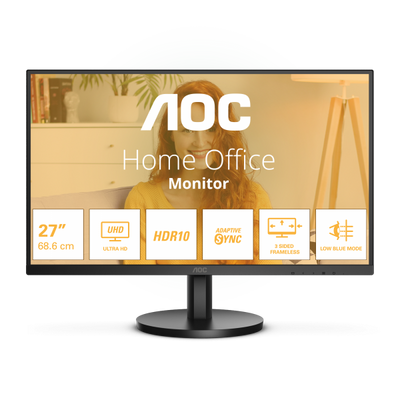 AOC MONITOR 27 4K ULTRA HD IPS 16:9 4MS 300 CDM, DP/2HDMI [U27B3M]