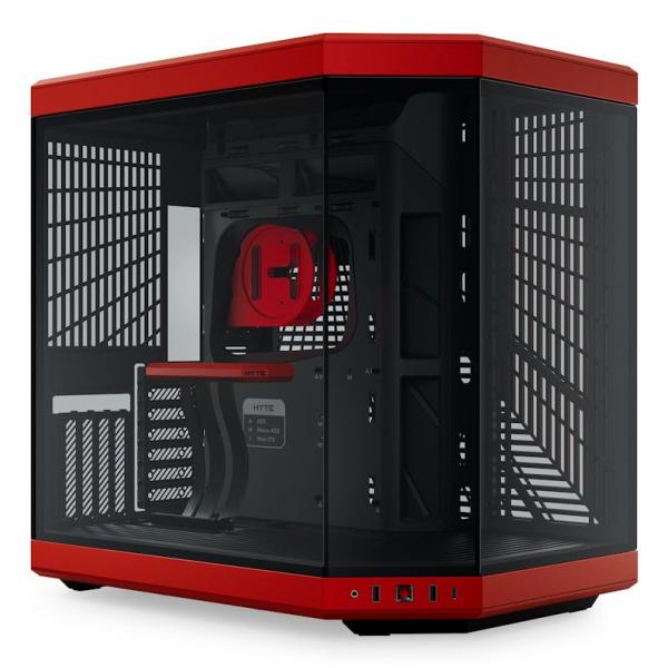 HYTE CASE MID TOWER DC Y70 BLK/RD 4xSLOTS GPU 3*TG CS-HYTE-Y70-BR [CS-HYTE-Y70-BR]