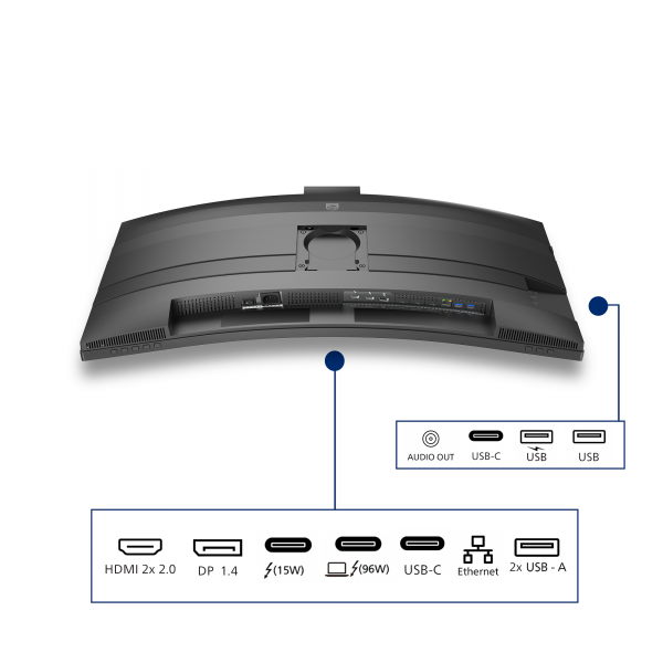 Philips Serie 6000 34B2U6603CH/00 Monitor PC 86,4 cm (34") 3440 x 1440 Pixel Wide Quad HD LCD Grigio [34B2U6603CH/00]