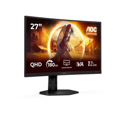 AOC MONITOR GAMING 27 LED VA QHD 1MS 300 CDM 180Hz, REG ALTEZZA, DP/HDMI [CQ27G4X]