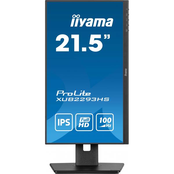 iiyama ProLite XUB2293HS-B6 Monitor PC 54,6 cm (21.5") 1920 x 1080 Pixel Full HD LED Nero [XUB2293HS-B6]
