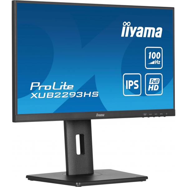 iiyama ProLite XUB2293HS-B6 Monitor PC 54,6 cm (21.5") 1920 x 1080 Pixel Full HD LED Nero [XUB2293HS-B6]
