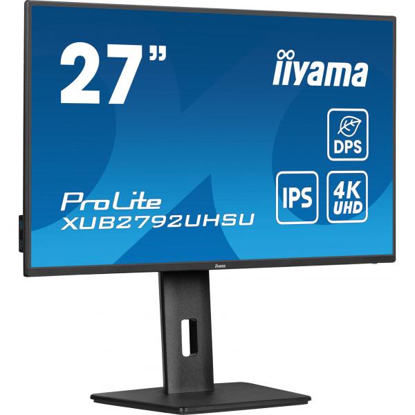 iiyama ProLite XUB2792UHSU-B6 Monitor PC 68,6 cm (27") 3840 x 2160 Pixel 4K Ultra HD LED Nero [XUB2792UHSU-B6]