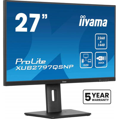 iiyama ProLite XUB2797QSNP-B1 Monitor PC 68,6 cm (27") 2560 x 1440 Pixel Wide Quad HD LED Nero [XUB2797QSNP-B1]