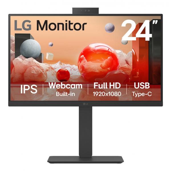 LG MONITOR 23,8 LED IPS 100Hz 16:9 FHD 5ms 250 CDM, WEBCAM, PIVOT, USB-C DOCK, DP/HDMI, MULTIMEDIALE [24BA850]