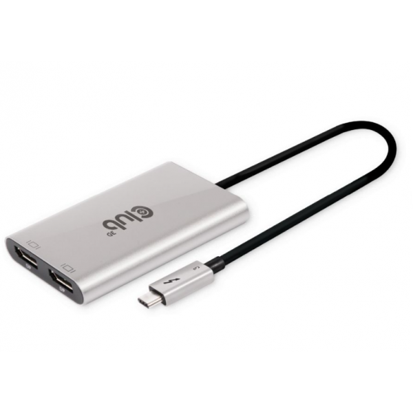 CLUB3D ADATTATORE THUNDERBOLT 3 A DUAL DISPLAYPORT 4K60HZ [CSV-1586]