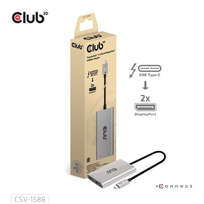 CLUB3D ADATTATORE THUNDERBOLT 3 A DUAL DISPLAYPORT 4K60HZ [CSV-1586]