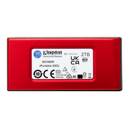 Kingston Technology 2TB SSD esterno XS1000 USB 3.2 Gen 2, Rosso [SXS1000R/2000G]