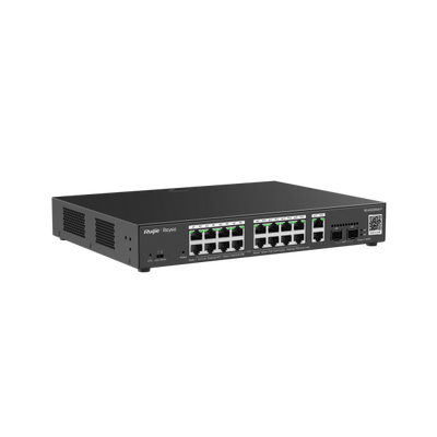 REYEE SMART SWITCH POE GIGABIT 20 P. 16 P. POE/POE+, 2 P. UPLINK GIGABIT RJ45/SFP, POWER BUDGET 250W [RG-ES220GS-P]
